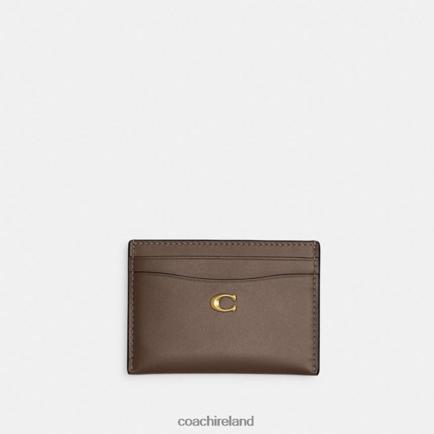 Coach Women CARD CASE B4/DARK STONE 80N2R2380