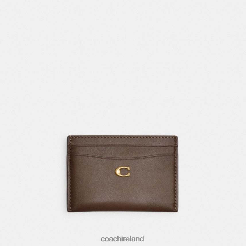 Coach Women CARD CASE B4/DARK STONE 80N2R2380