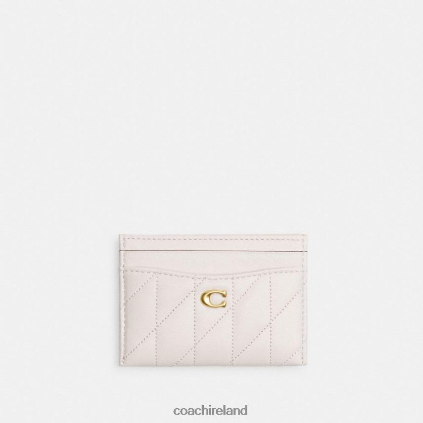 Coach Women CARD CASE WITH PILLOW QUILTING B4/CHALK 80N2R2377