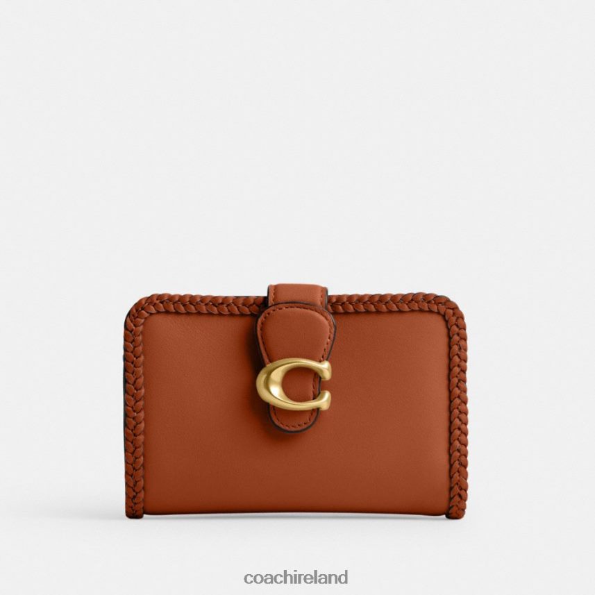 Coach Women TABBY MEDIUM WALLET WITH BRAID B4/Burnished Amber 80N2R2333