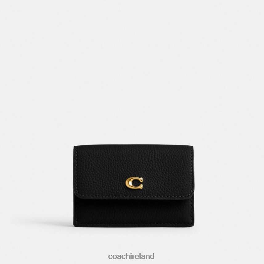 Coach Women ESSENTIAL MINI TRIFOLD WALLET B4/BLACK 80N2R2349