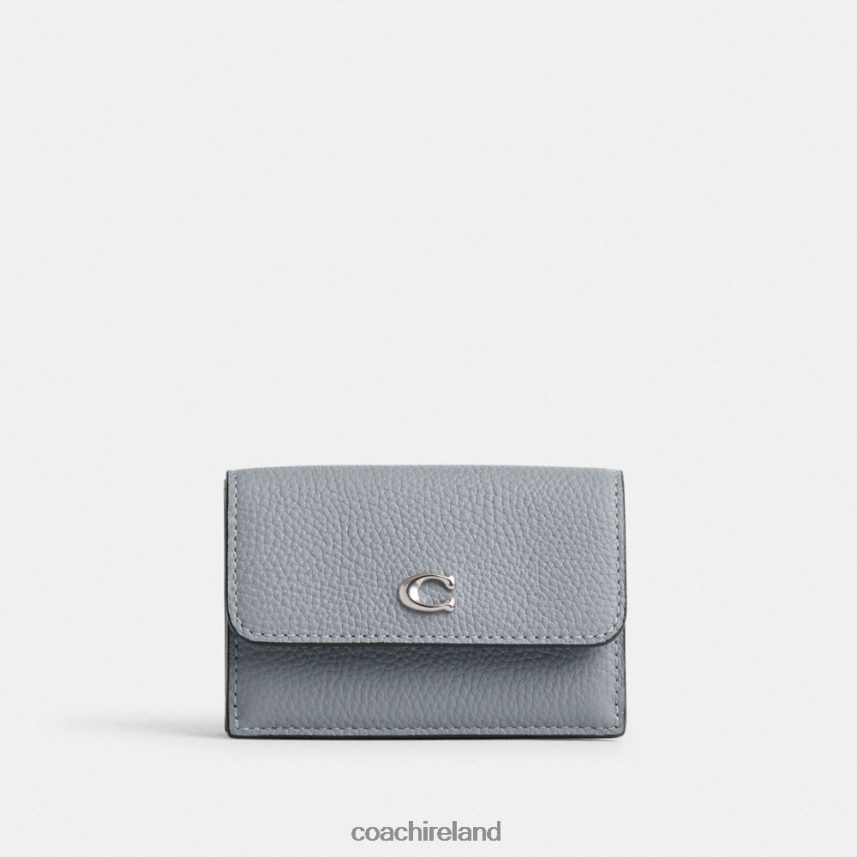 Coach Women ESSENTIAL MINI TRIFOLD WALLET LH/Grey Blue 80N2R2352