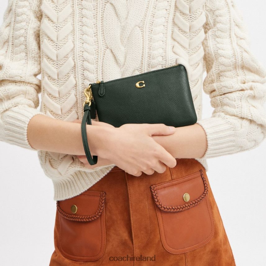 Coach Women SMALL WRISTLET B4/Amazon Green 80N2R2363