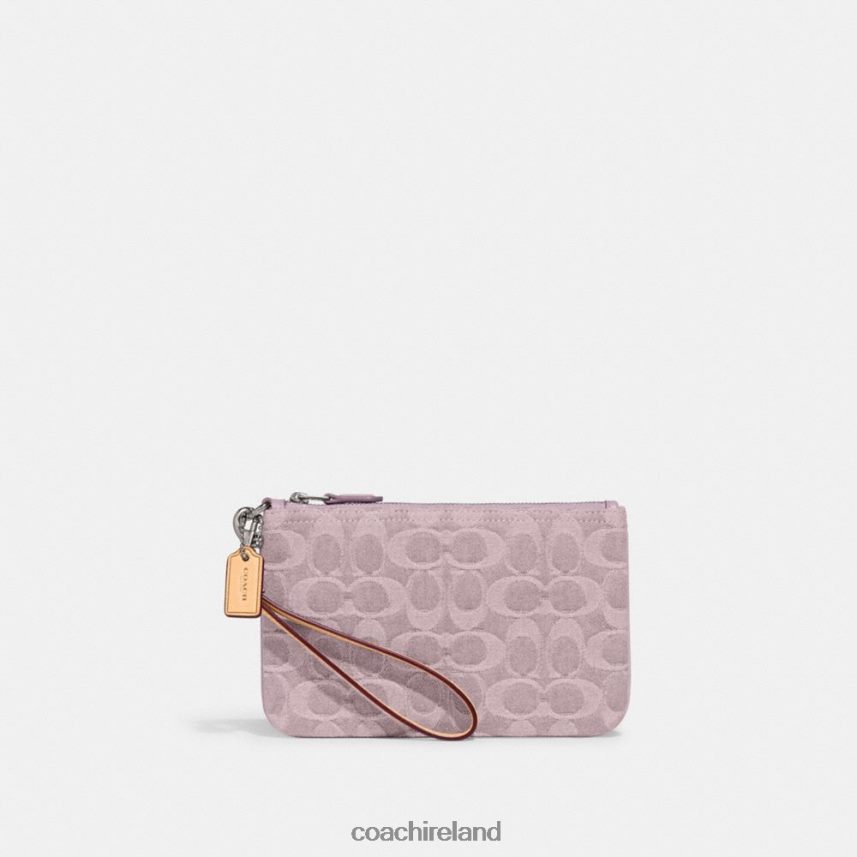 Coach Women SMALL WRISTLET IN SIGNATURE DENIM LH/Pale Purple 80N2R2365